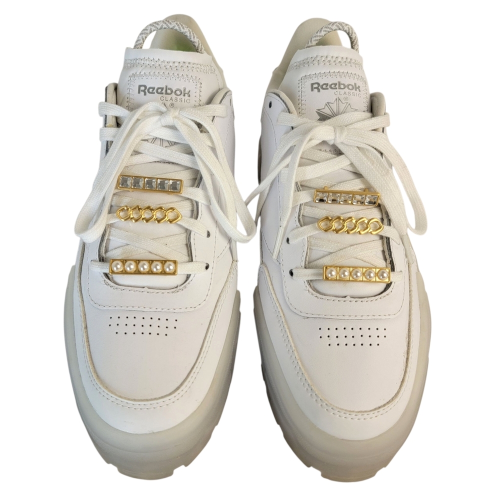 Reebok Club C Sneakers Sz 9.5 Shoes Gold Platform Streetwear Club Dance Party